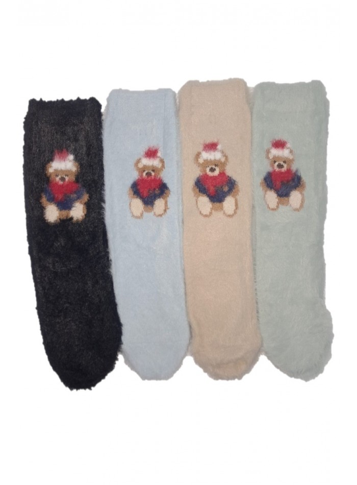 Set de 4 sosete pufoase pentru copii